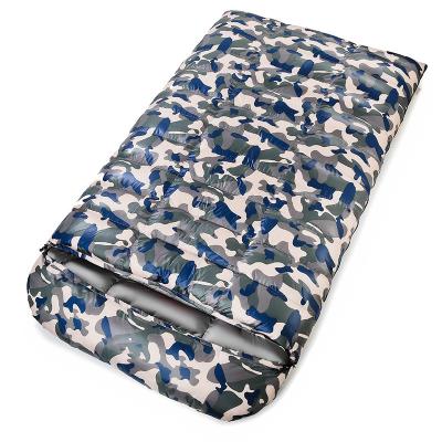 China Envelope Type 3D Stitches Zipper Army Military Winter Duck Down Ultralight Double Sleeping Waterproof Bag For Hiking for sale