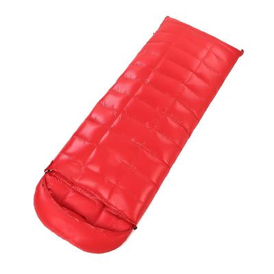 China Water Proof/Thicken/Winter Military Outdoor Inflatable Army Soft Waterproof Zipper Down Ultralight Feather Sleeping Bag For Camping for sale