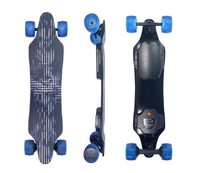 China Hot Sale Durable/Portable 105 Wheel Split Electric Skateboard Four Wheels Skateboard 450Wx2 Custom Electric Drive 5000mAh Battery Dual Long for sale