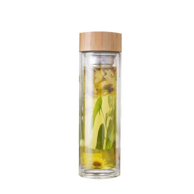 China Promotional Product Promotional Custom Made Tea Viable Hot Sale High Quality Heat Resistant Shatterproof Glass Mugs Water Bottle With Tea Infuser for sale