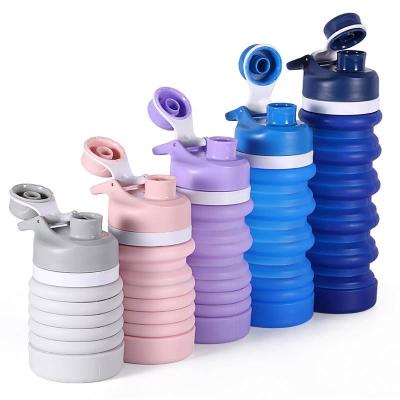 China 2021 Hot Sustainable Bottle Most Popular Free Sample Customized Collapsible Collapsible Water Sport Expandable Silicone OEM/ODM CN; GUA MAX027 for sale