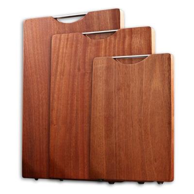 China Viable Custom Bamboo Choppers Logo Kitchen Square Solid Wood Ebony Cutting Board Wholesale Wooden for sale