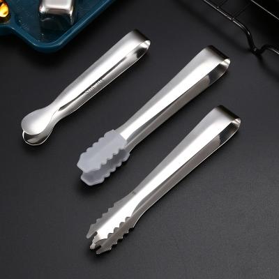 China Food Grade 18/8 Stainless Steel Stored Serving Food Small Ice Cube Tongs Sugar Clip for sale