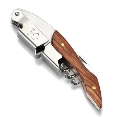 China Viable Bulk Laguiole Multifunctional Corkscrew With Snakewood Handle Wooden Wine Bottle Corkscrew Opener for sale