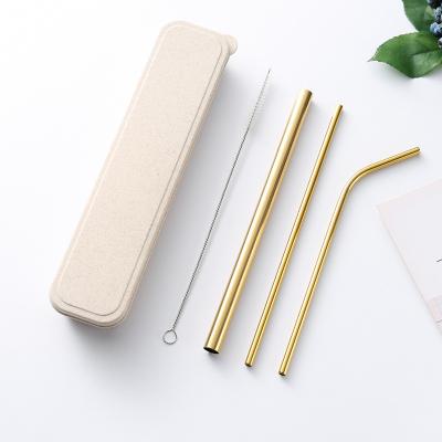 China Eco-Friendly 304 Tea Straws Eco-Friendly Reusable Metal Stainless Steel Whiskey Drinking Straws With Case for sale