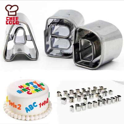 China Cake Boss Decorating Tools Stainless Steel Letter Fondant and Cookie Cutter Set for sale