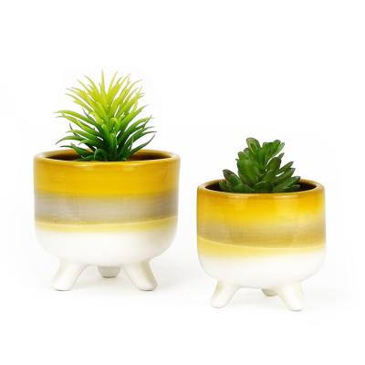 China Modern Reactive Ceramic Planter Flower Pot for sale