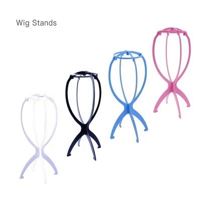 China For Home Use Tools 18x36Cm Colorful Adjustable Professional Hot Portable Wig Stand Folding Plastic Stand for sale