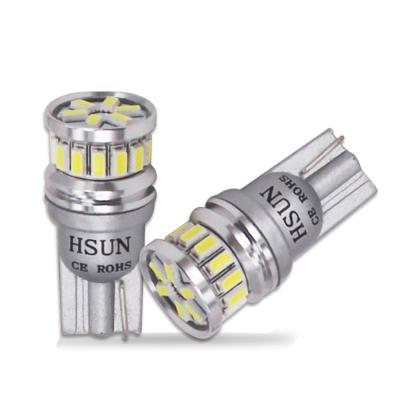 China HSUNLAMP 501 T10 Indicator Light Side Light Led Canbus Error Free No Fuse Burn Turning W5W Trunk Bulb T10 194 Light Car Led Light for sale