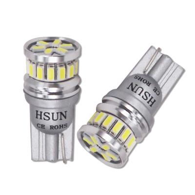 China Festoon Canbus led error free car led smd t10 3030 canbus ceramic bulb HSUN- T10 20 LED SMD3014 for sale