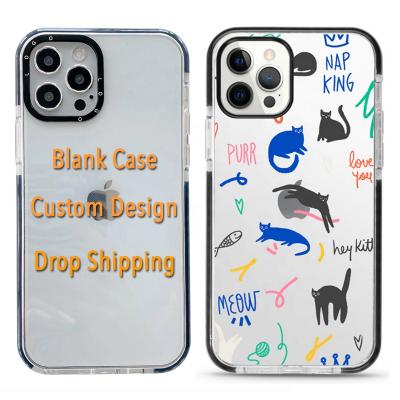 China Custom Shock Proof Back Phone Case Logo Black Camera Frame TPU+TPE Impact Protection Cell Phone Cases For iPhone 11 12 pro max for sale