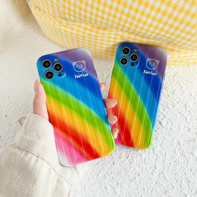 China New Anti-drop Phone Case For iPhone 8 xs Max Plus Rainbow Camera Lens Protective Case Phone Case For iPhone 11 Pro Max for sale