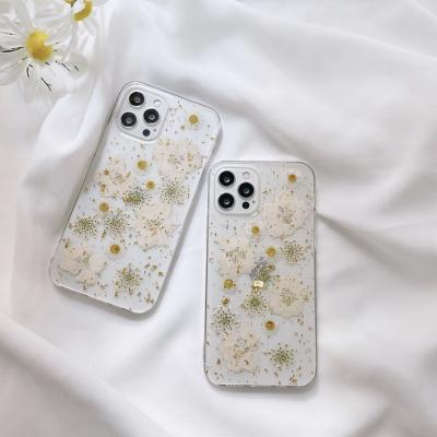 China Luxury Bling Silver Design Flower Colorful Dry Soft Epoxy Shockproof Anti-drop Cell Phone Cases For iphone 11/12 pro X Max XR for sale