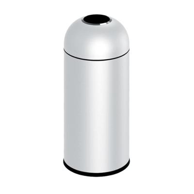 China Sustainable Bullet Design Stainless Steel Open Top Trash Can For Cafe Shop Public Places for sale