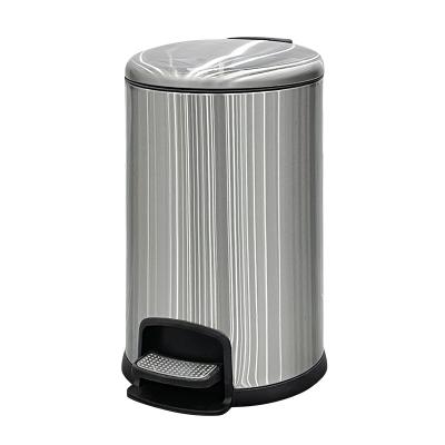 China Durable 30L Stainless Steel Trash Can Anti Fingerprint With Pedal For Commercial Places for sale