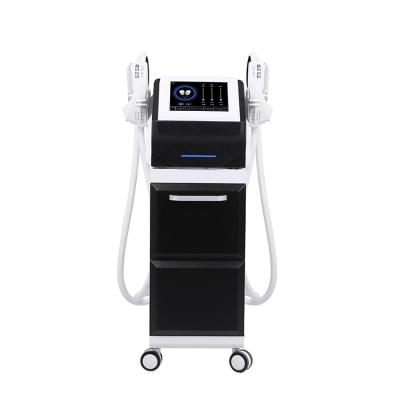 China New weight loss beauty emslim 4 magnetic slimming machine 2 handles handles fat EMS cavitation machine body slimming for sale