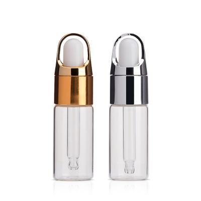 China Cosmetic Customized Clear Frosted Glass Cosmetic Bottle 10ml Glass Cream Bottle For Cream for sale