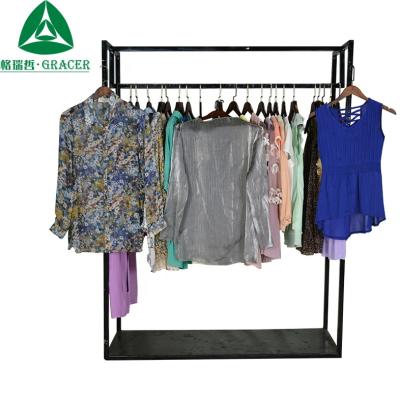 China Top Quality Bundle Used Clothes Used Silk Ladies Blouse Second Hand Clothes Women for sale