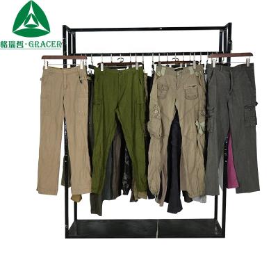 China Package Used Cargo Adult Long Pants Male Used Clothes Used Clothing Package for sale