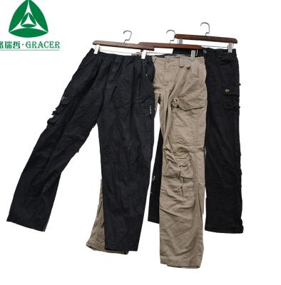 China Package Used Cargo Adult Long Trousers Used England Used Clothing Wholesale Clothes for sale