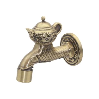 China Antique Wall-mounted Garden Water Outdoor Taps Washing Machine Faucet Brass Bibcock Bangqi Antique Copper Cold Tap Brass Main Body 50pcs for sale