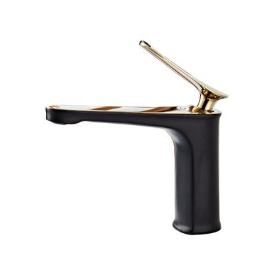 China Thermostatic Faucets All copper bathroom toilet single hole washbasin chrome-plated basin faucet for sale