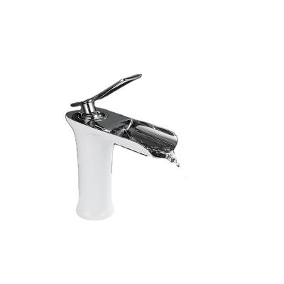 China Thermostatic Faucets European style hot and cold wash basin wash basin bathroom under counter basin paint waterfall faucet for sale