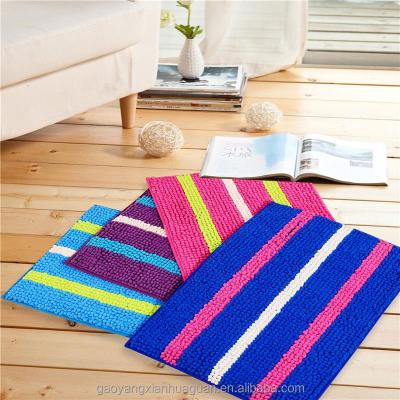 China Anti Slip Colorful Microfiber Floor Mat Door Mat Chenille Memory Foam Bath Mat Anti Slip for sale