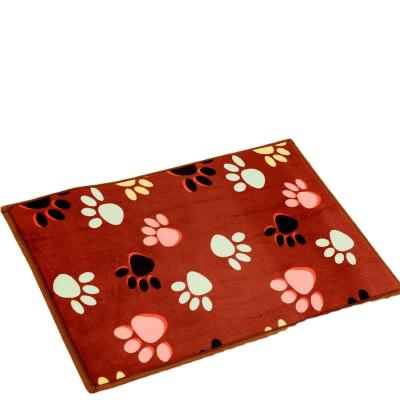 China Wholesale Non-slip 100% Polyester Flannel Fabric Place Bathroom Mat Set for sale