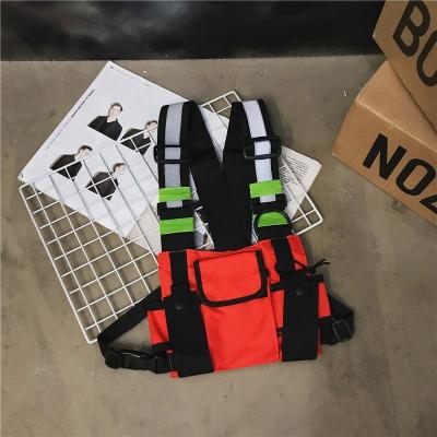 China Functional Package Front Waist Pouch Backpack Utility Chest Bag Harness Rig Bag Men Women Reflective Streetwear Pocket Fashion Trunk for sale