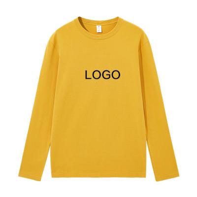 China Wholesale High Quality Men's T-shirts Plus Size Collar Long Sleeve Long Sleeve Casual Loose Bottom Shirt Cotton Top Fit T-Shirt for sale