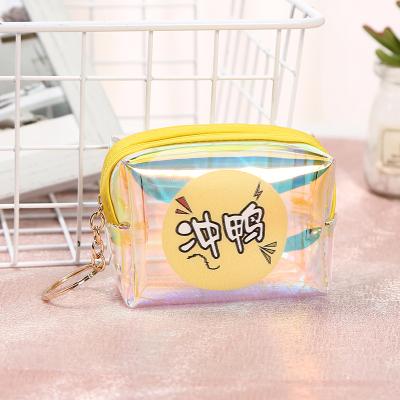 China 100% Eco-friendly Free Shipping Fashion Laser Sequins PVC Snap Coin Portable Purses Make Up Bag for sale