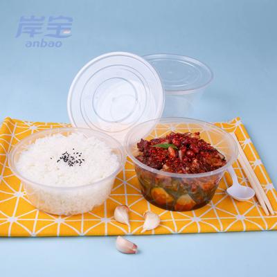 China Recyclable Round Biodegradation Disposable Plastic Salad Bowels for sale