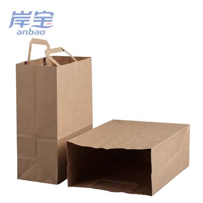 China Customized Shopping Take Away Food Bag Fashion Shopping Bag Brown Kraft Paper Bags for sale