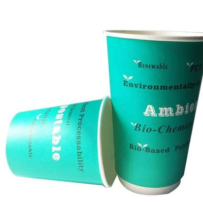 China Disposable eco friendly stocked biodegradable complete production line and lid dispenser eco printed takeaway coffee paper cups for sale