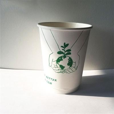 China Biodegradable Plastic Paper Cup Free Prices Eco Friendly Stocked White Disposable Milkshake Cups for sale