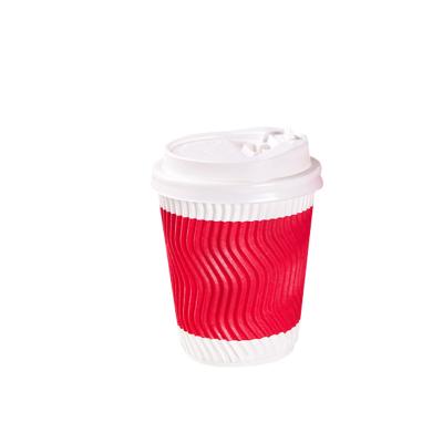 China China Recyclable Wholesalers Color Ripple Corrugated Coffee Paper Cups for sale