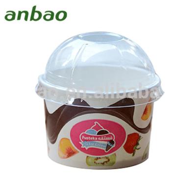 China Eco Friendly Disposable Ice Cream Craft Custom Printing Paper Cup With Lids for sale