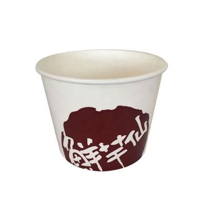 China Recyclable Disposable Ice Cream Soup Salad Noodle Logo Printing Paper Hot Bowl for sale