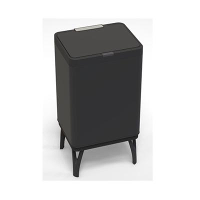 China Office Touch Sustainable Waste Bin With Lid for sale