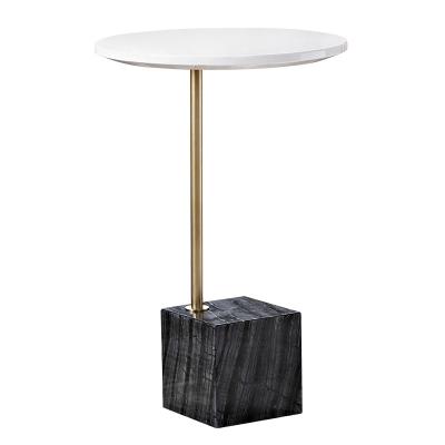 China Small c modern round marble living room MDF coffee table side table for sale