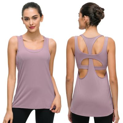 China Breathable newcomer with padding active singlet wear women sports wear custom yoga womens workout tank tops for sale