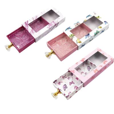 China Small Recyclable Custom Paper Jewelry Box Packaging Pull Out Boxes Drawer Transparent Jewelry Gift Box for sale