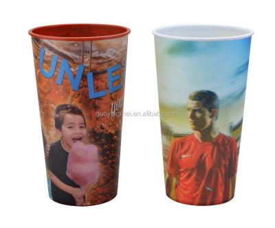 China Promotion 900ml Plastic Lenticular Cup 3D Tumbler for sale