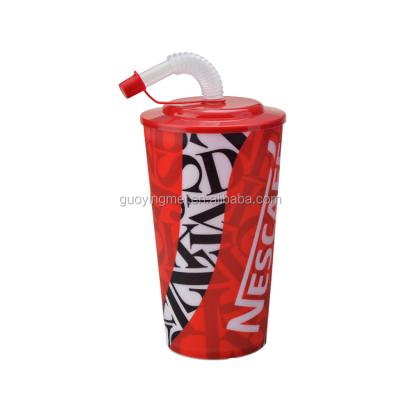 China 2022 New Hot Sale Custom Viable Logo Printing Reusable pp Material 3d Lenticular Plastic Water Cup for sale