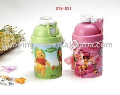 China Sustainable Kids 3D Lenticular Motion Drinking Water Bottle With Straw for sale