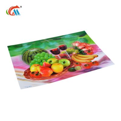 China Fancy Diagonal Printed PP Plastic Placemat Viable for sale