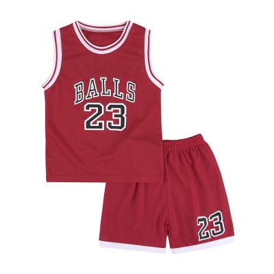 China Wholesale Custom Letters Breathable Toddler Kid Basketball Tank Top Equipment Baby Boy Girl Sportwear Sets Kids Summer Sportswear for sale