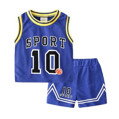 China Kid boys and girls basketball tank top summer kids sportwear breathable custom basketball wear for sale