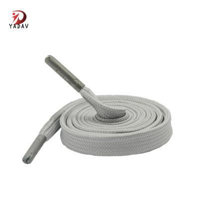 China Yadav Wide Flat Gray Laces with Metal Studs for sale